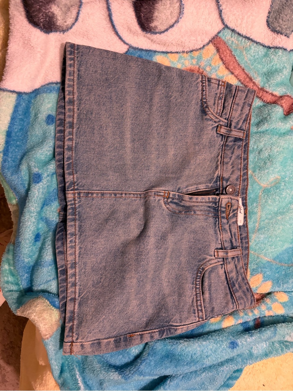 Splendid Light Blue Denim Mini Skirt